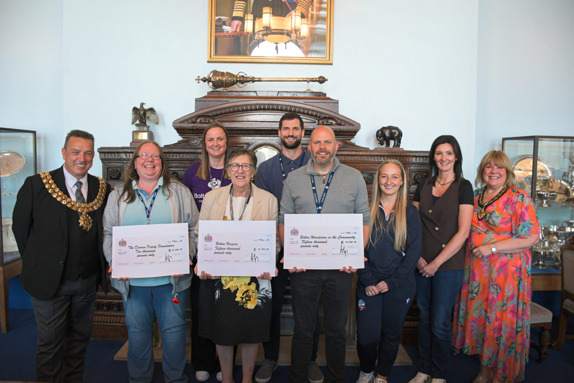 Bolton Wanderers in the Community Receive £15,000 from Mayor’s Charities of the Year